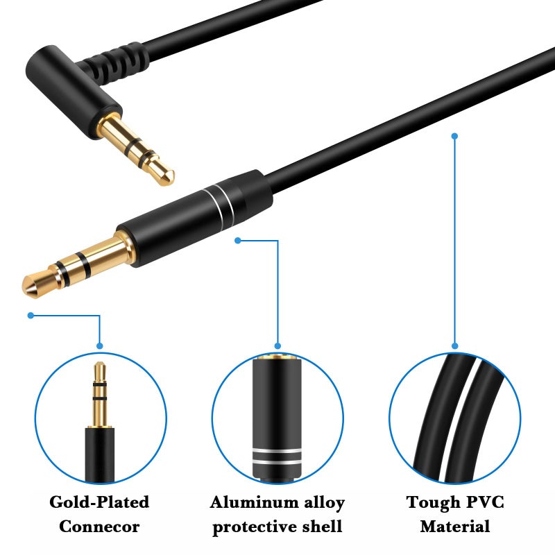 Linkidea Beats Audio Cable - 4.9ft (1.5m) 3.5mm TRRS to TRS Replacement Aux Cord for Solo, Studio, V-Moda Crossfade Headphones - Image 3